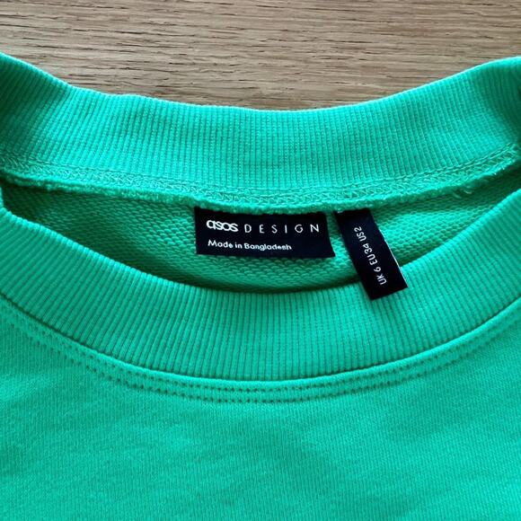 ASOS Design - Long Sweatshirt in Green - Picture 2 of 7